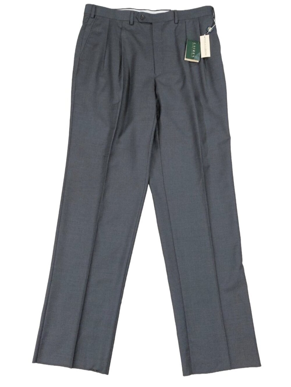 Ralph Lauren Wool Cashmere Pleated Dress Pants Mens 37, Unhemmed New w/ Flaw